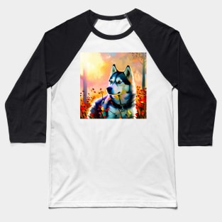 Autumn Husky Baseball T-Shirt